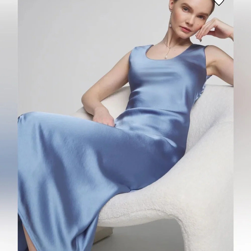 New! White House Black Market Midi Dress/Periwinkle Blue nwt 33628 - Picture 3 of 16